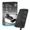 GE 8-Outlet 2-USB 3ft. Surge Protector with Adapter-Spaced Outlets, Black