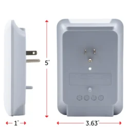 GE 3-Outlet 2-USB Wall Tap with Surge Protection, White
