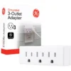 GE 3-Outlet Wall Tap, White
