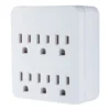 GE 6-Outlet Wall Tap with Surge Protection, White