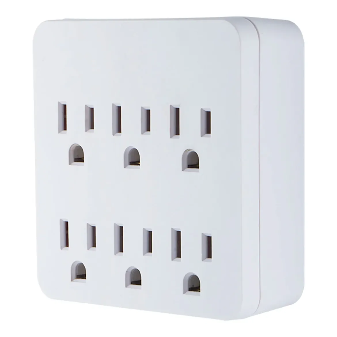 GE 6-Outlet Wall Tap with Surge Protection, White