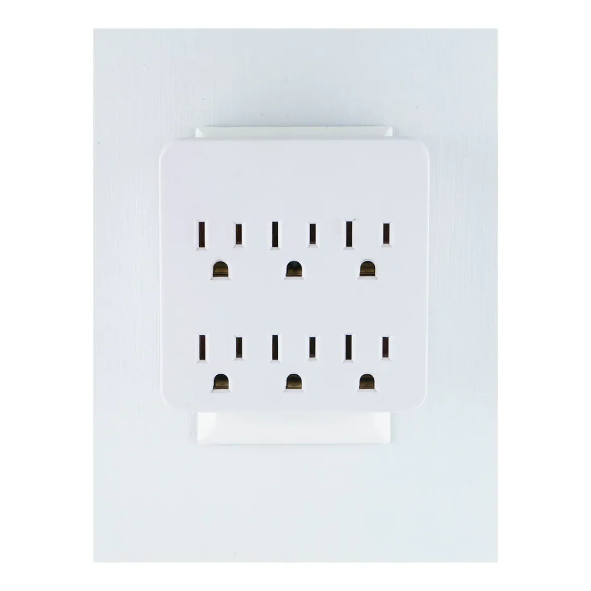 GE 6-Outlet Wall Tap with Surge Protection, White