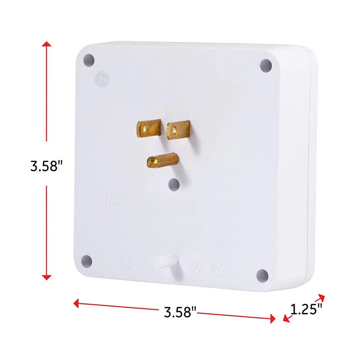 GE 6-Outlet Wall Tap with Surge Protection, White
