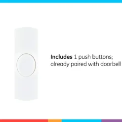 GE Plug-In 2-Chime Wireless Door Chime Kit, White