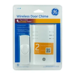 GE Plug-In 2-Chime Wireless Door Chime Kit, White