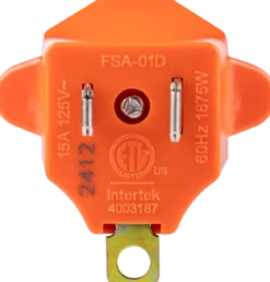 GE Polarized Grounded Adapter, 2 Pack, Orange