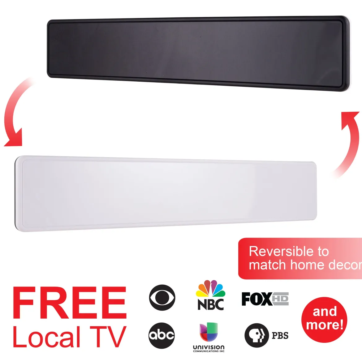GE Pro Bar HD Antenna, Black/White