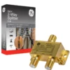 GE Pro Digital 2-Way Coaxial Splitter, Gold
