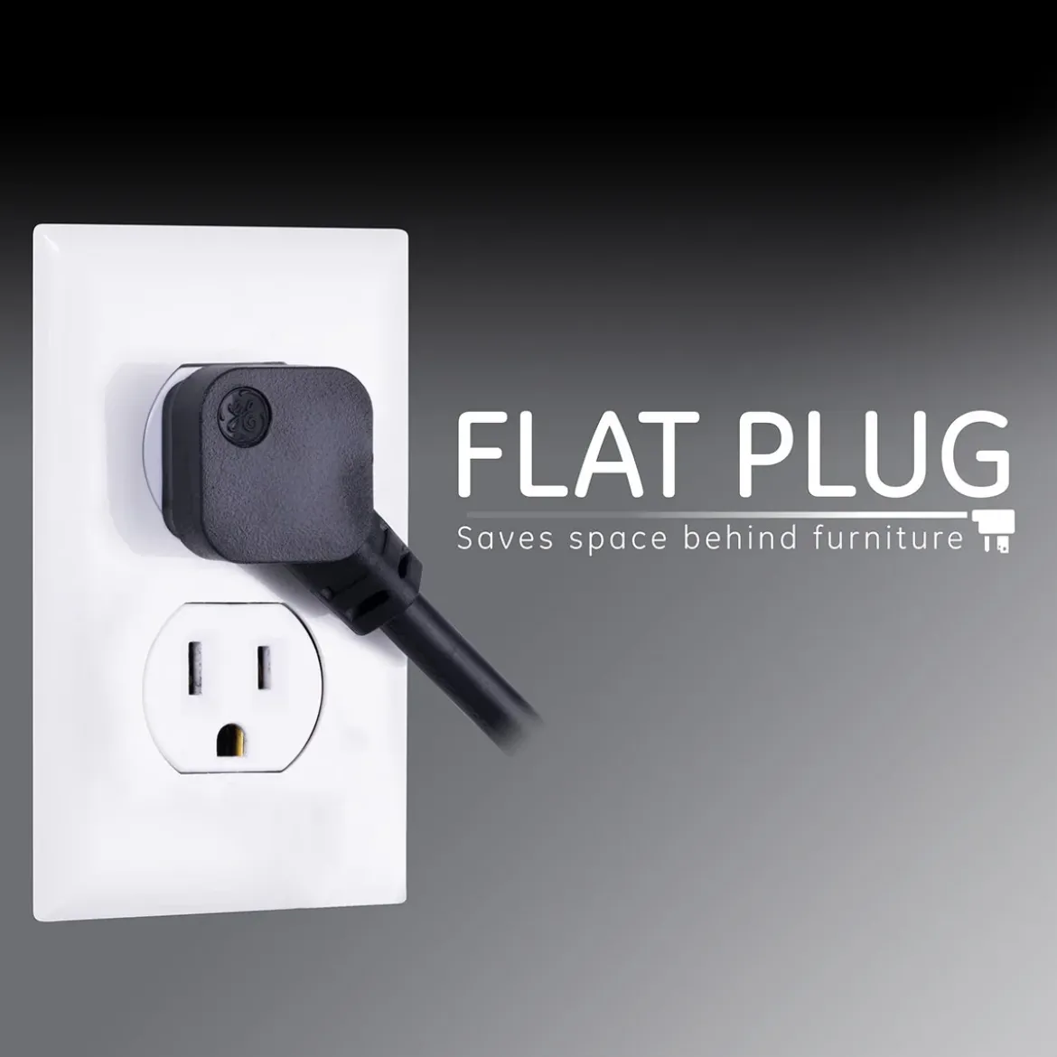 GE Pro 6-Outlet 2ft. Surge Protector, Black