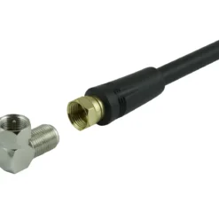 GE Right-Angle F Connector, Silver