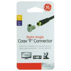 GE Right-Angle F Connector, Silver