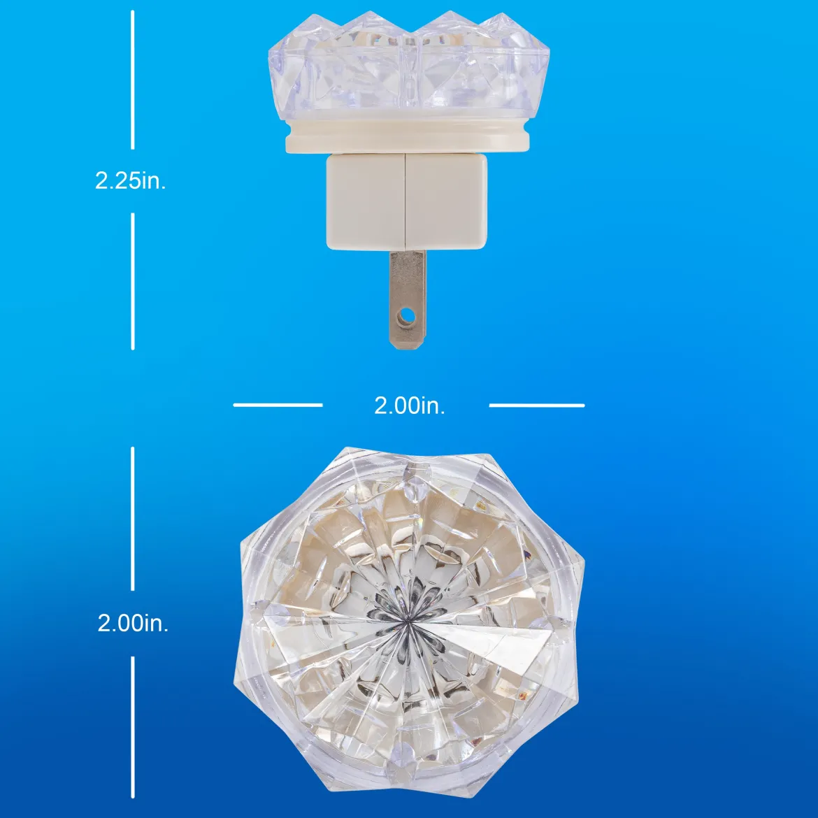 GE SleepLite Jewel Always On LED Night Light, Amber, 2 Pack