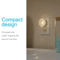 GE SleepLite Jewel Always On LED Night Light, Warm White, 4 Pack
