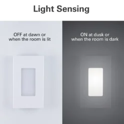GE Slimline Coverlite Light Sensing LED Night Light, White