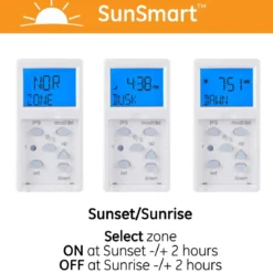 GE SunSmart Indoor In-Wall 7-Day Digital Timer, White