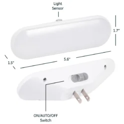 GE UltraBright Plug-In Automatic LED Light Bar, 4 Pack, White