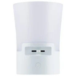 GE UltraBrite Sconce Light Sensing LED Night Light, White