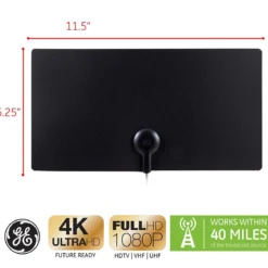 GE Ultra Edge HD Antenna, Black/White