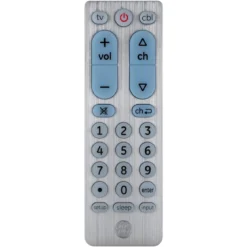 GE UltraPro 2-Device Universal Remote Control, Brushed Silver