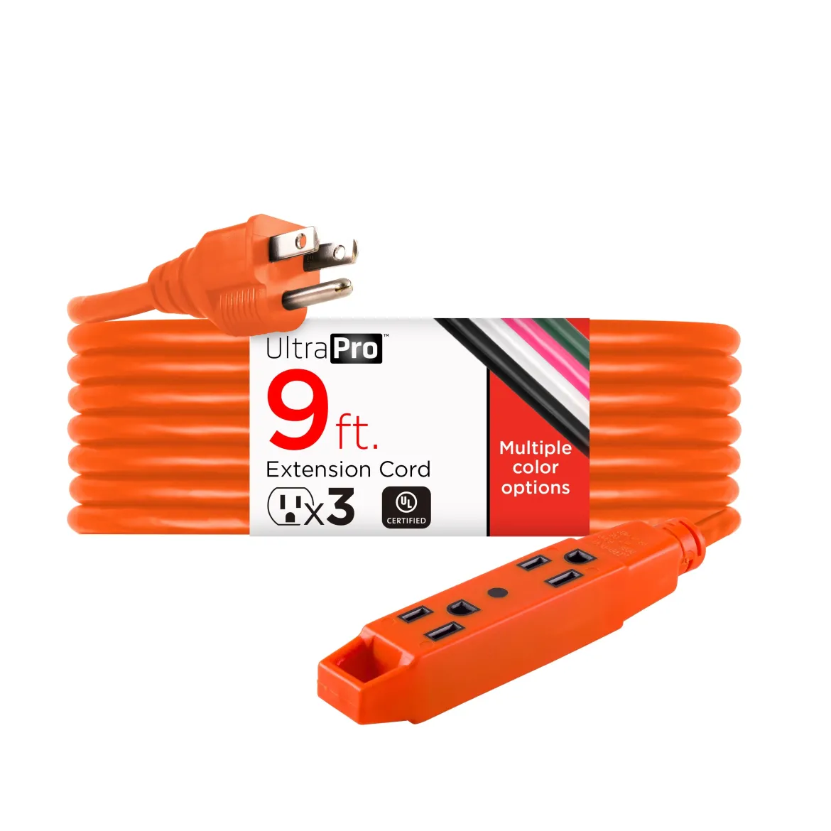 GE UltraPro 9ft. Outdoor Extension Cord, Orange