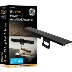 GE UltraPro Hover Bar HD Amplified Antenna, Black