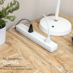 GE UltraPro 6-Outlet 6ft. Surge Protector, White