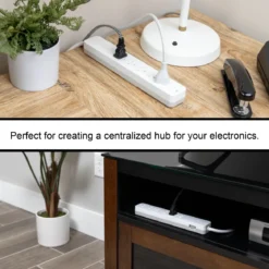 GE UltraPro 6-Outlet 6ft. Surge Protector, White