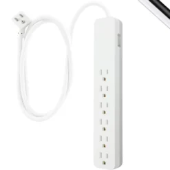 GE UltraPro 6-Outlet 6ft. Surge Protector, White