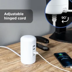 GE USB Desktop Charging Station, White