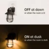 GE Vintage Cage Frame Light Sensing LED Night Light, Black