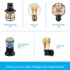 GE Vintage Light Sensing LED Night Light, Black