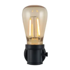 GE Vintage Light Sensing LED Night Light, Black