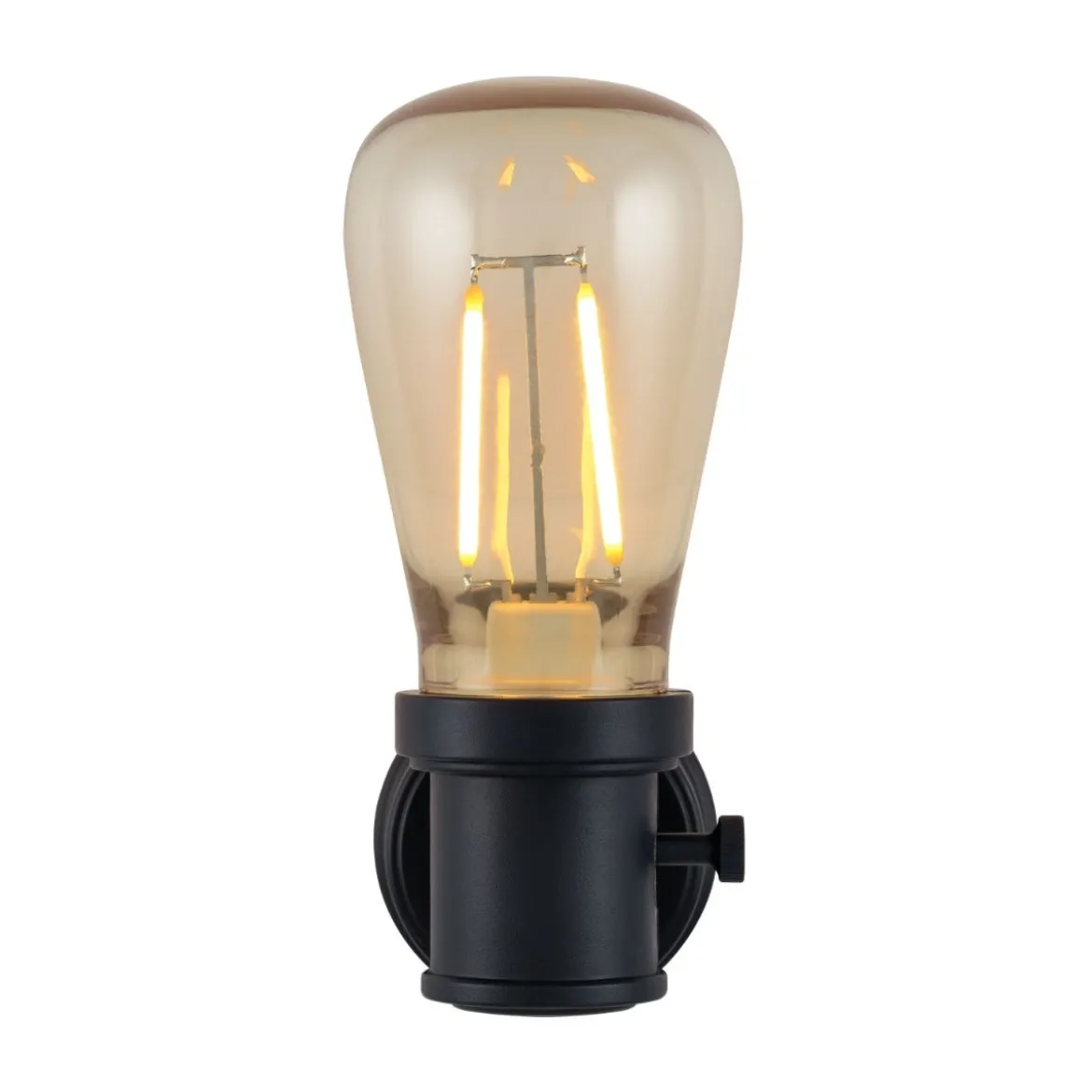 GE Vintage Light Sensing LED Night Light, Black