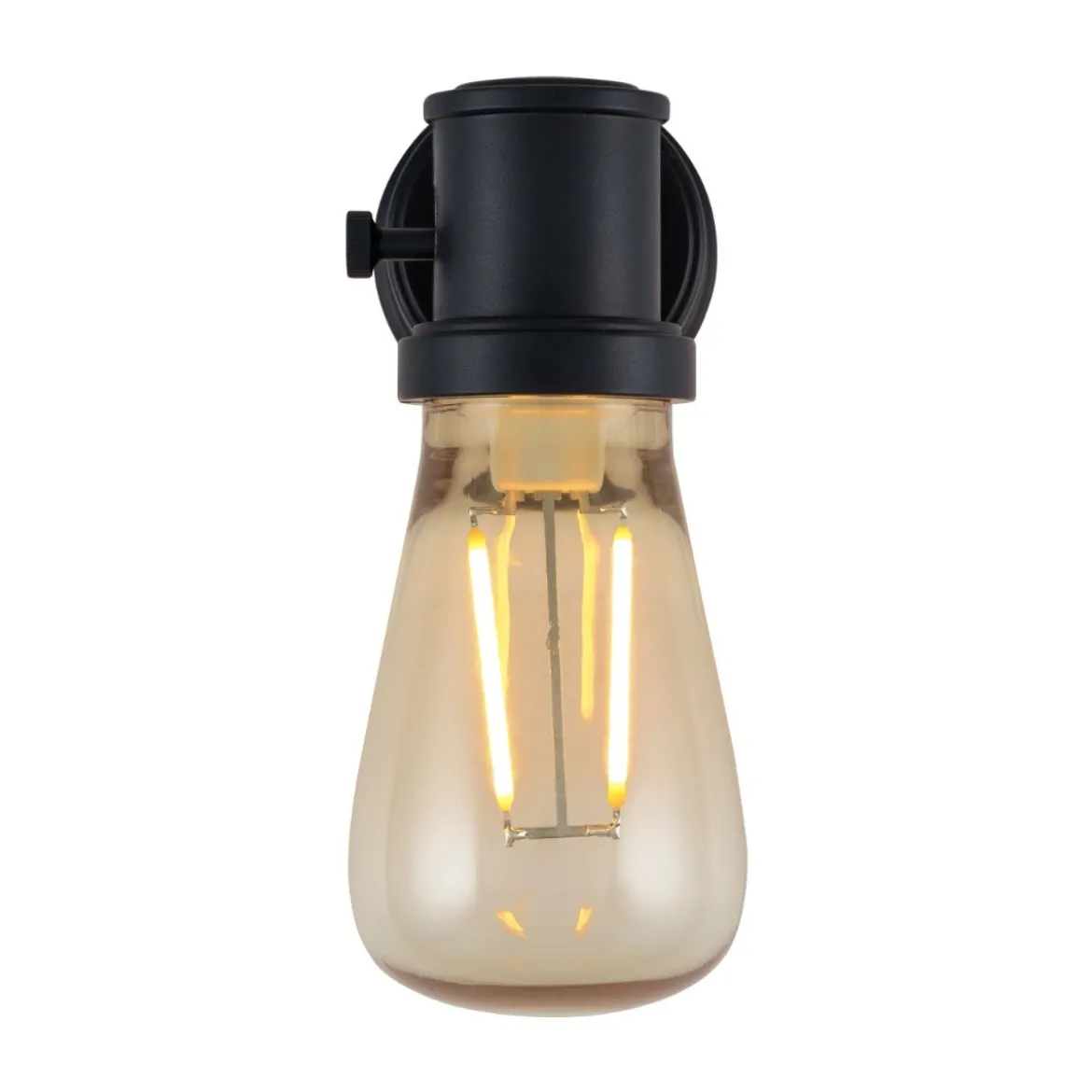 GE Vintage Light Sensing LED Night Light, Black