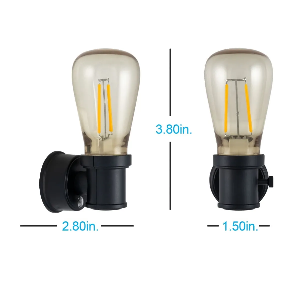 GE Vintage Light Sensing LED Night Light, Black