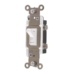 GE 3-Way Grounding Toggle Switch, White