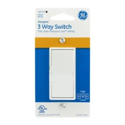 GE 3-Way Rocker Switch, White