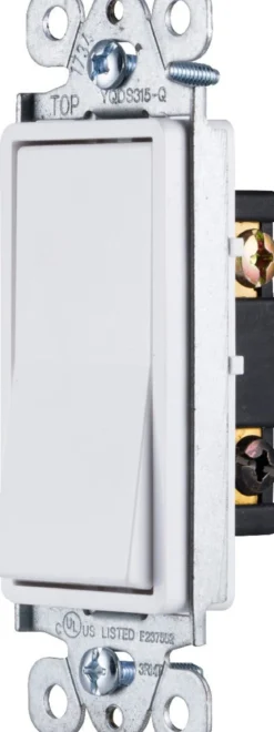 GE 3-Way Rocker Switch, White