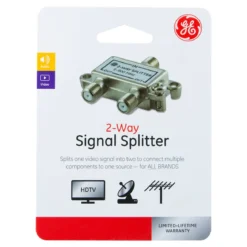 GE 2-Way Signal Splitter, Silver