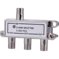GE 3-Way Signal Splitter, Silver