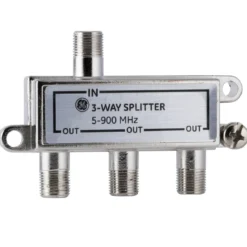 GE 3-Way Signal Splitter, Silver