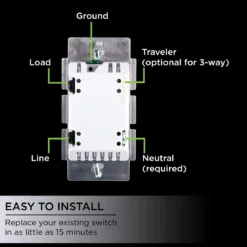 Jasco Z-Wave In-Wall Smart Fan Control, White