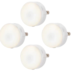 Lights By Night Color Changing GLO Dot Light Sensing LED Night Light, 4 Pack, White