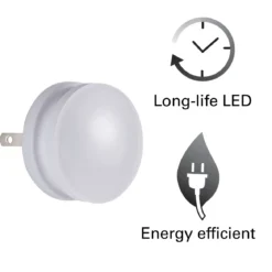 Lights by Night GLO Dot Light Sensing LED Night Light, White, 2 Pack