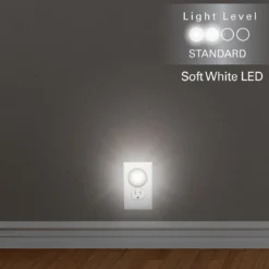 Lights by Night GLO Dot Light Sensing LED Night Light, White, 2 Pack