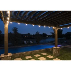 Lights by Night LED Bistro String Lights, 24 Bulbs, 48ft. Black Cord