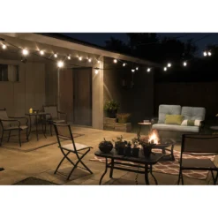 Lights by Night LED Bistro String Lights, 12 Bulbs, 24ft. Black Cord