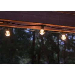 Lights by Night LED Bistro String Lights, 12 Bulbs, 24ft. Black Cord