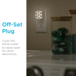 Lights by Night Light Sensing LED Night Light, 2 Pack, Brushed Nickel