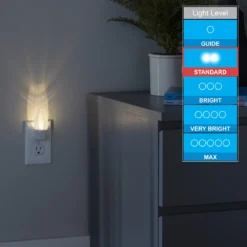 Lights by Night Light Sensing LED Night Light, 4 Pack, White